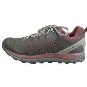 LL Bean North Peak Ventilated Trail Red Mesh Sneakers Shoes Size 9.5 M